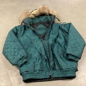 90s Fur hood puffer Jacket